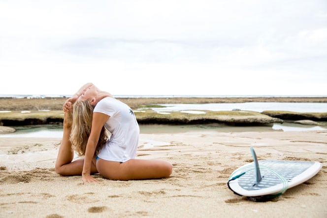 Many surf schools also offer yoga before and after surf lessons