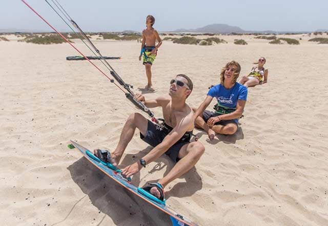 Learn kitesurfing in Fuerteventura at Flag Beach