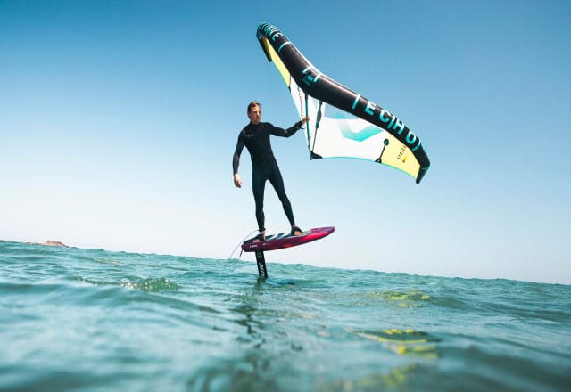 Wing foiling is the new trend sport among windsurfers and kitesurfers